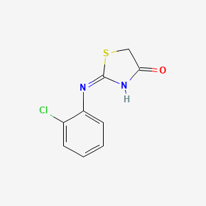 Chemical structure of 2-[(2-chlorophenyl)amino]-1,3-thiazol-4(5h)-one