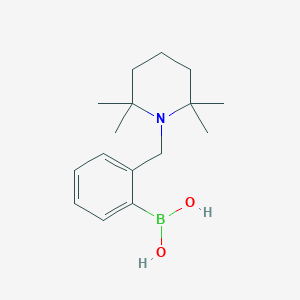 Chemical structure of 2-[(2,2,6,6-Tetramethyl-1-piperidyl)methyl]phenylboronic Acid