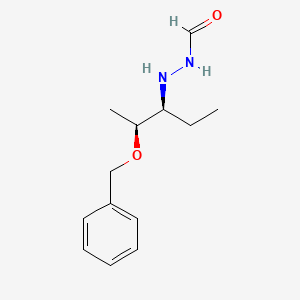 Chemical structure of 2-[(1S,2S)-1-Ethyl-2-(phenylmethoxy)propyl]hydrazinecarboxaldehyde