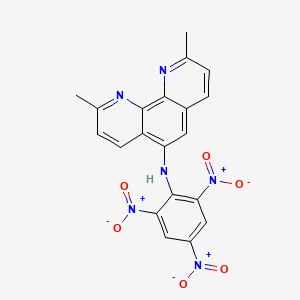 Chemical structure of 2,9-Dimethyl-5-picrylamino-1,10-phenanthroline