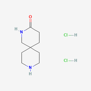 Chemical structure of 2,9-diazaspiro[5.5]undecan-3-one dihydrochloride
