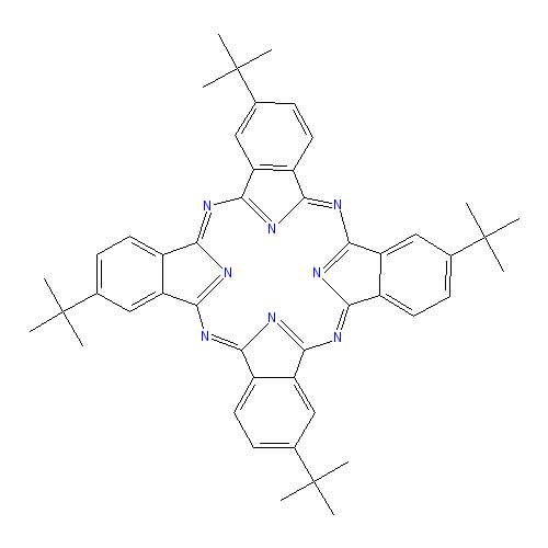Chemical structure of 2,9,16,23-TETRA-TERT-BUTYL-29H,31H-PHTHALOCYANINE
