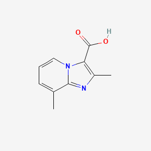 Chemical structure of 2,8-Dimethylimidazo[1,2-a]pyridine-3-carboxylic acid