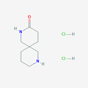 Chemical structure of 2,8-diazaspiro[5.5]undecan-3-one dihydrochloride