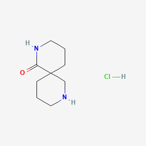Chemical structure of 2,8-Diazaspiro[5.5]undecan-1-one hydrochloride