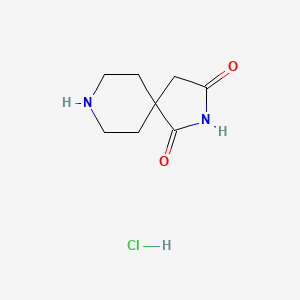 Chemical structure of 2,8-Diazaspiro[4.5]decane-1,3-dione hydrochloride