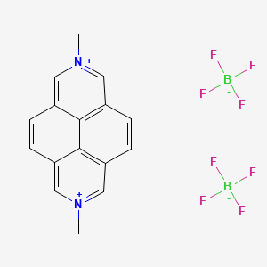 Chemical structure of N,N'-Dimethyl-2,7-diazapyrenium difluoroborate