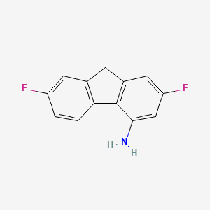 Chemical structure of 2,7-Difluoro-9h-fluoren-4-amine
