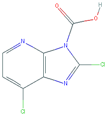 Chemical structure of 2,7-Dichloroimidazo[1,2-a]pyridine-3-carboxylic acid