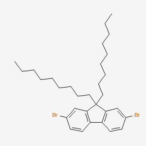 Chemical structure of 2,7-DIBROMO-9,9'-DIOCTYLFLUORENE
