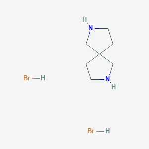 Chemical structure of 2,7-Diazaspiro[4.4]nonane dihydrobromide