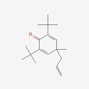 Chemical structure of 2,6-Di-tert-butyl-4-methyl-4-allyl-cyclohexa-2,5-dien-1-one