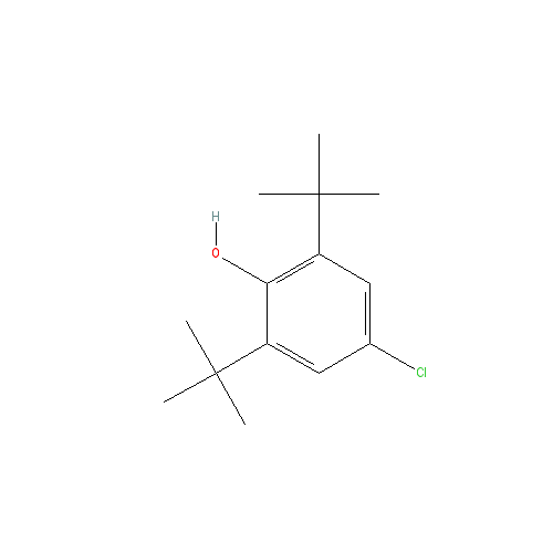 Chemical structure of 2,6-di-tert-butyl-4-chlorophenol