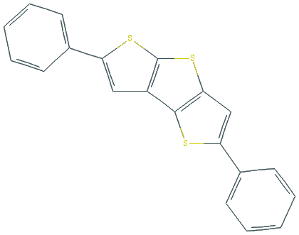 Chemical structure of 2,6-Diphenyldithieno[3,2-b:2',3'-d]thiophene