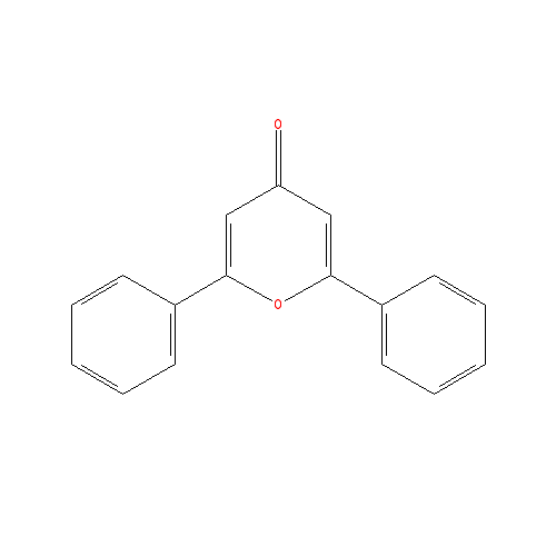 Chemical structure of 2,6-diphenyl-4H-pyran-4-one