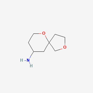 Chemical structure of 2,6-dioxaspiro[4.5]decan-9-amine