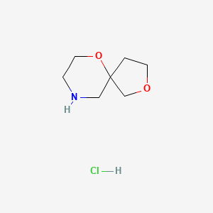 Chemical structure of 2,6-Dioxa-9-Aza-Spiro[4.5]Decane Hydrochloride