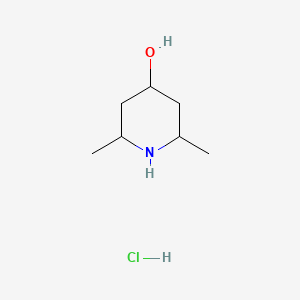 Chemical structure of 2,6-Dimethylpiperidin-4-ol hydrochloride