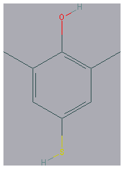 Chemical structure of 2,6-dimethyl-4-sulfanylphenol