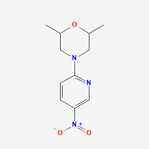 Chemical structure of 2,6-Dimethyl-4-(5-nitropyridin-2-yl)morpholine