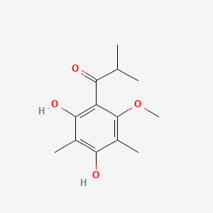 Chemical structure of 2,6-Dimethyl-3-O-methyl-4-isobutyrylphloroglucinol