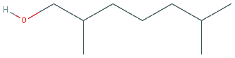 Chemical structure of 2,6-dimethyl-1-heptanol