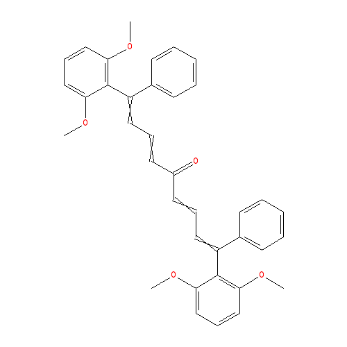 Chemical structure of 5-(2,6-Dimethoxyphenyl)-5-phenylpenta-2,4-dienal
