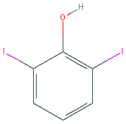 Chemical structure of 2,6-Diiodophenol