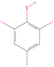 Chemical structure of 2,6-Diiodo-4-methylphenol