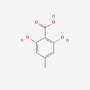 Chemical structure of 2,6-Dihydroxy-4-methylbenzoic Acid