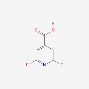 Chemical structure of 2,6-Difluoroisonicotinic acid