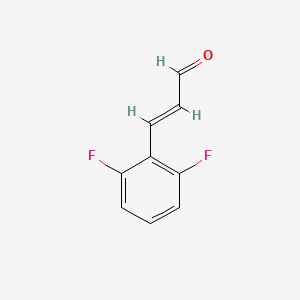 Chemical structure of 2,6-Difluorocinnamaldehyde