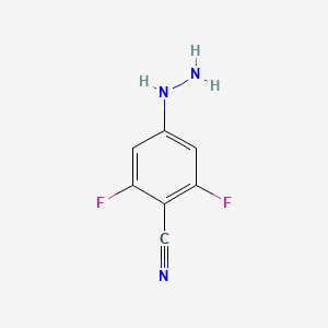Chemical structure of 2,6-Difluoro-4-hydrazino-benzonitrile