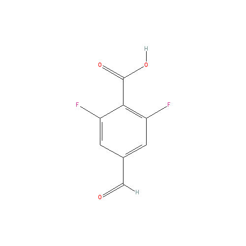 Chemical structure of 2,6-Difluoro-4-formylbenzoic acid