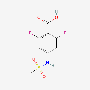 Chemical structure of 2,6-Difluoro-4-methanesulfonamidobenzoic acid