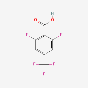 Chemical structure of 2,6-Difluoro-4-(trifluoromethyl)benzoic acid