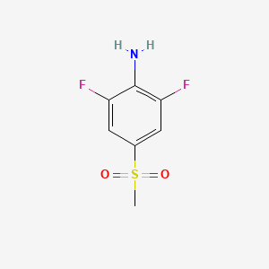 Chemical structure of 2,6-Difluoro-4-(methylsulfonyl)aniline