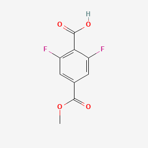 Chemical structure of 2,6-difluoro-4-(methoxycarbonyl)benzoic acid