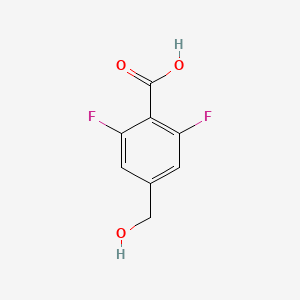 Chemical structure of 2,6-Difluoro-4-(hydroxymethyl)benzoic acid