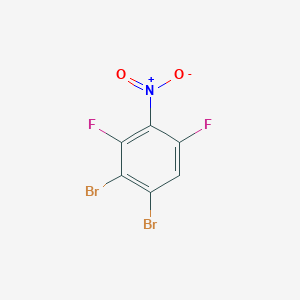 Chemical structure of 2,6-Difluoro-3,4-dibromo-1-nitrobenzene