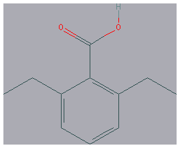 Chemical structure of 2,6-Diethylbenzoic acid