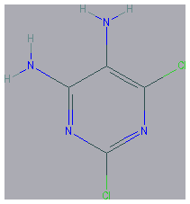 Chemical structure of 2,6-dichloropyrimidine-4,5-diamine