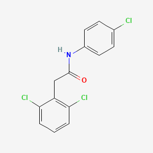 Chemical structure of 2,6-Dichloro-N-(4-chlorophenyl)-benzeneacetamide