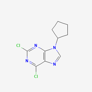 Chemical structure of 2,6-Dichloro-9-cyclopentyl-9H-purine