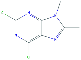 Chemical structure of 2,6-Dichloro-8,9-dimethyl-9H-purine