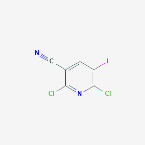 Chemical structure of 2,6-Dichloro-5-iodonicotinonitrile