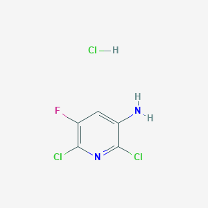 Chemical structure of 2,6-Dichloro-5-fluoropyridin-3-amine hydrochloride
