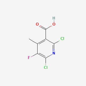 Chemical structure of 2,6-Dichloro-5-fluoro-4-methylnicotinic acid