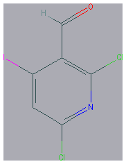 Chemical structure of 2,6-Dichloro-4-iodonicotinaldehyde