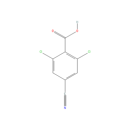 Chemical structure of 2,6-Dichloro-4-cyanobenzoic acid